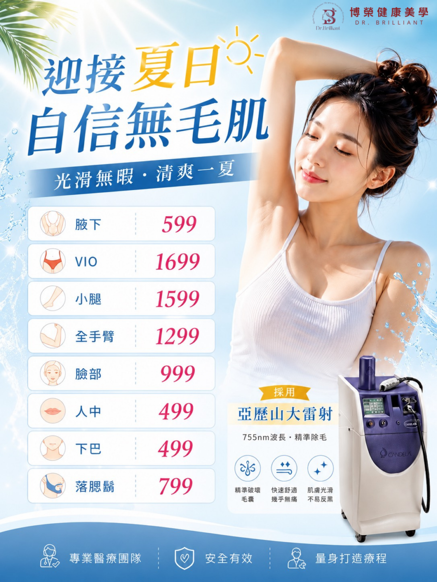 115.06【中壢店】迎接夏日自信無毛肌！